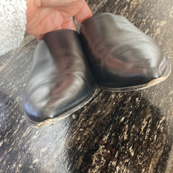 Lupo Italian Black Leather Mules size IT38 1/2. Purchased in Italy. - Picture 2 of 8
